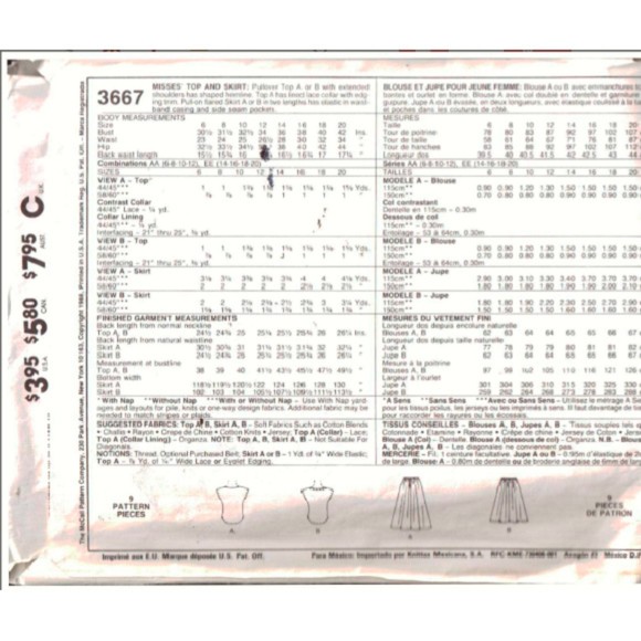 McCall's Sewing Pattern 3903 - Women’s Pants and Shorts Waist Size 28, Hips 38 - Picture 4 of 4